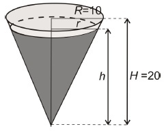 AIO | Um Cone Circular Reto De Madeira Homogeneo Com